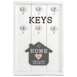 Věšák na klíče "HOME&HEART" 23x33x2cm