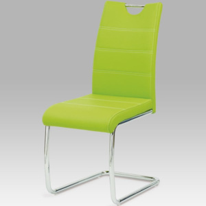 Jídelní židle WE-5076 LIM koženka limetkově zelená - Autronic