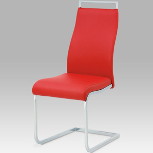 Jídelní židle HC-649 RED koženka červená - Autronic