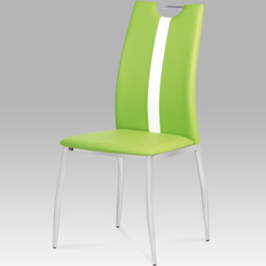 Jídelní židle AC-1296 LIM koženka zelená limetka - Autronic