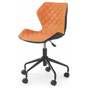 Dětská otočná židle Halmar MATRIX oranžová-černá