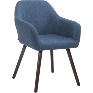 Židle Mabli, látka, podnož ořech (Modrá) csv:m152111110 DMQ