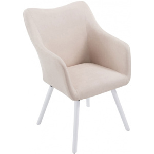 Židle Selia, látka, podnož bílá (Krémová) csv:m152042110 DMQ