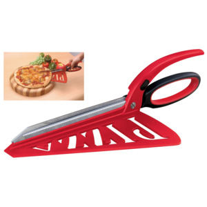 Servírovací nůžky BALVI PIZZA!, červené