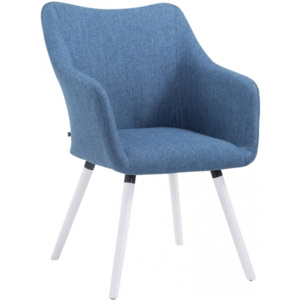 Židle Selia, látka, podnož bílá (Modrá) csv:m152042110 DMQ