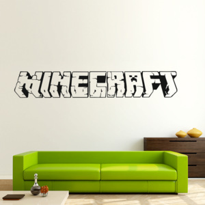 Samolepka na zeď - Minecraft nápis (98x16 cm)