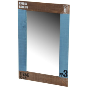 Ostatní Dřevěné zrcadlo N3 55x2x36cm Barva: modrá