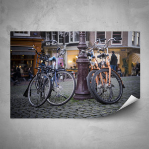 Plakát - Městem na kole (120x80 cm)