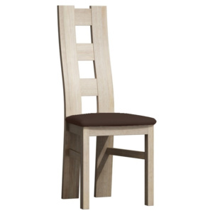 Jídelní židle dřevěná v kombinaci dub san remo a hnědá látka KN631