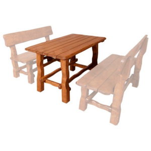 DREWMAX Zahradní stůl z masivního olšového dřeva 200 x75 x 80 cm