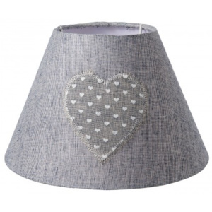Stínidlo lampa Heart grey - Ø 22*14 cm Clayre & Eef