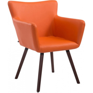 Židle Arten, ekokůže, podnož ořech (Oranžová) csv:152098002 DMQ