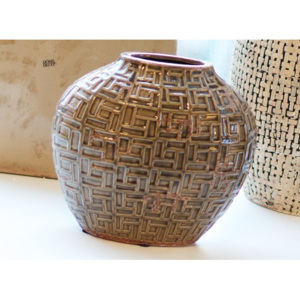 Váza z terakoty béžová, Dôme Deco materiál: terakota, barva: béžová, užití: interiérové, výška do:: 20, průměr: 21, velikost: S