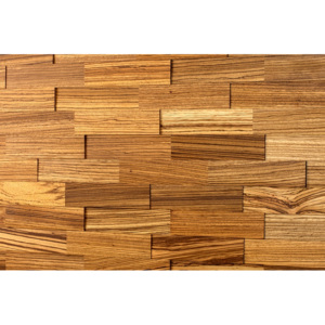 ZEBRANO 200- dřevěný obklad, lamela 3D (Dřevěný obklad z masivního dřeva. Dekorativní výzdoba stěn v interiéru.)