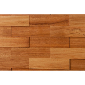 DOUSSIE 200- dřevěný obklad, lamela 3D (Dřevěný obklad z masivního dřeva. Dekorativní výzdoba stěn v interiéru.)