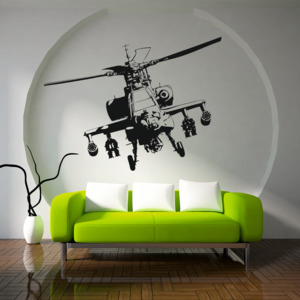 Samolepka na zeď - Vrtulník APAČ (95x72 cm)