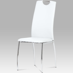 Jídelní židle DCL-419 WT koženka bílá - Autronic