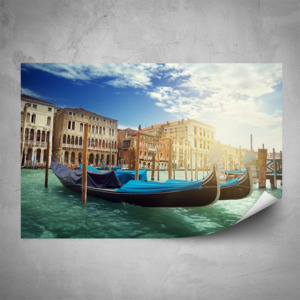 Plakát - Benátské gondoly (60x40 cm)
