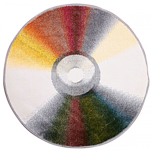 Kusový koberec Disk šedý kruh, Velikosti 100x100cm