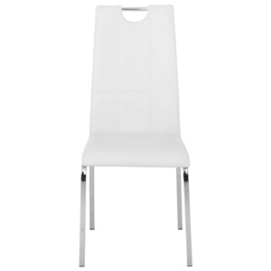 Židle Mandy barvy chromu, bílá 42,5/96/56 cm