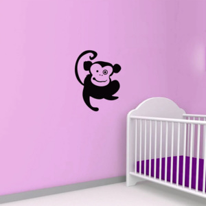 Samolepka na zeď - Opička (46x60 cm)
