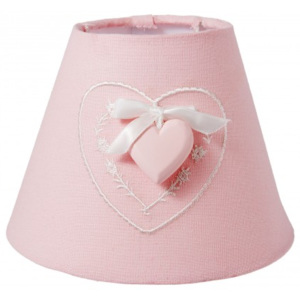 Stínidlo lampa Heart pink - Ø 17*13 cm Clayre & Eef
