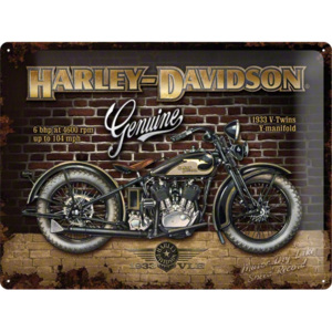 Nostalgic Art Plechová cedule Harley Davidson Genuine Moto Rozměry: 30x40cm