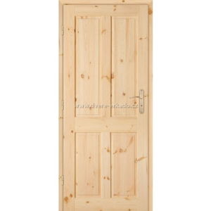 Dřevěné masivni dveře z borovice GAZDA S2