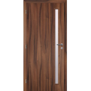 Interiérové dveře Solodoor Zenit XX prosklené, 80 L, fólie ořech (VÝROBA NA OBJEDNÁVKU)