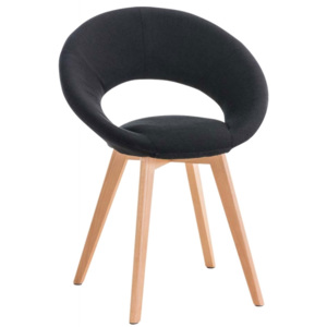 Jídelní židle Timy, látka, dřevěná podnož (Černá) csv:181813804 DMQ