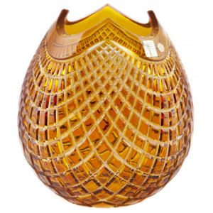 Váza Quadrus, barva amber, výška 280 mm