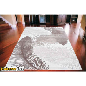 Luxusní kusový koberec akryl Pírka krémový, Velikosti 200x290cm