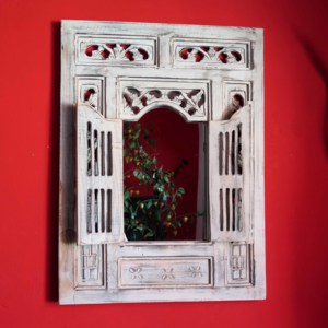 Zrcadlo - okenice bílé 60x80cm