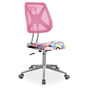Kancelářská otáčecí židle v růžové barvě KN281