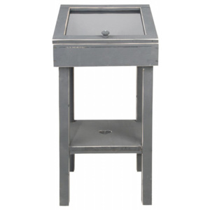 ESSCHERT DESIGN Noční stolek s víkem šedý 40x40x80cm