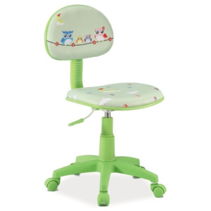 Dětská židle v zelené barvě se sovičkami typ 5 KN279