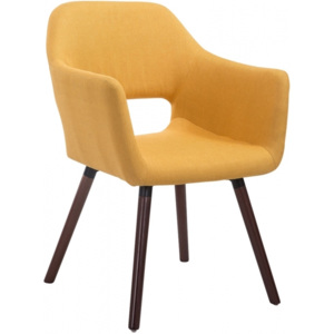 Židle Reda, látka, podnož ořech (Žlutá) csv:152092304 DMQ