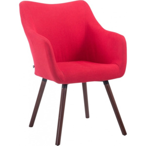 Židle Selia, látka, podnož ořech (Červená) csv:m1520397105 DMQ