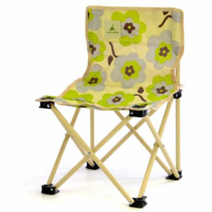 Divero 40754 Dětská skládací židle béžová - květinový vzor