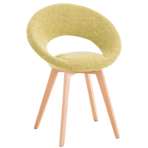 Jídelní židle Timy, látka, dřevěná podnož (Světle zelená) csv:181813804 DMQ
