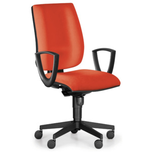 Kancelářská židle FIGO s područkami, synchronní mechanika, červená