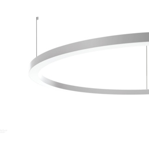 Traddel Tour_PD, závěsný kruh pro přímé osvětlení, 114W LED 3000K, bílá, prům. 245cm