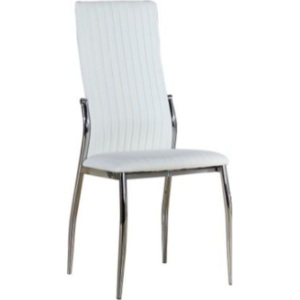 Tempo Kondela Židle, ekokůže bílá / chrom, MALISA Typ 1