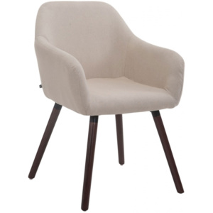 Židle Mabli, látka, podnož ořech (Krémová) csv:m152111110 DMQ