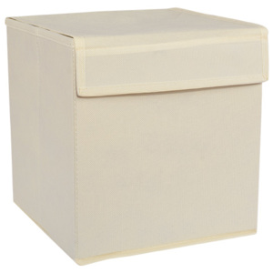 Skládací krabice s víkem bílá káva