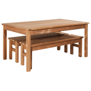 PROWOOD Dřevěný zahradní Nábytek SET L6 - stůl + 2 x lavice