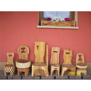 DRDLIK židličky dřevořezba D237