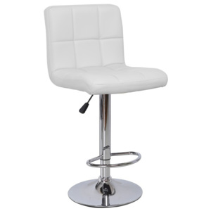 Příjemně pohodlná otočná barová židle bílé barvy TK221