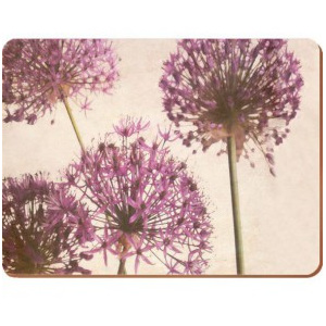 Creative Tops Korkové prostírání Purple Allium Rozměry: 21x29cm - 6ks