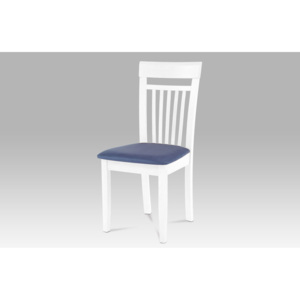 Jídelní židle dřevěná bílá S PODSEDÁKEM NA VÝBĚR BE1607 WT